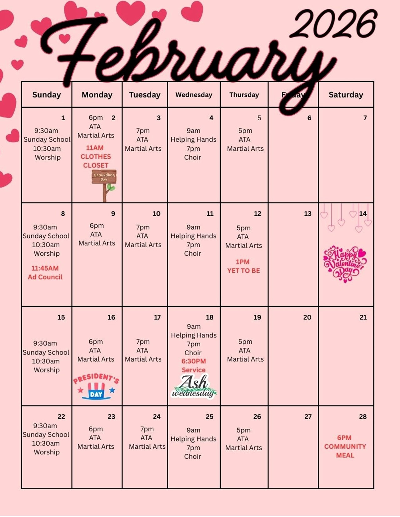February 2026CALENDAR